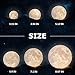 KUNGKEN Rechargeable 3D Printing Moon Lamp Premium Touch Control Luna Night Light Dimmable 2 Colors LED Mood Lamp with Magnetic Wooden Mount 3.15IN