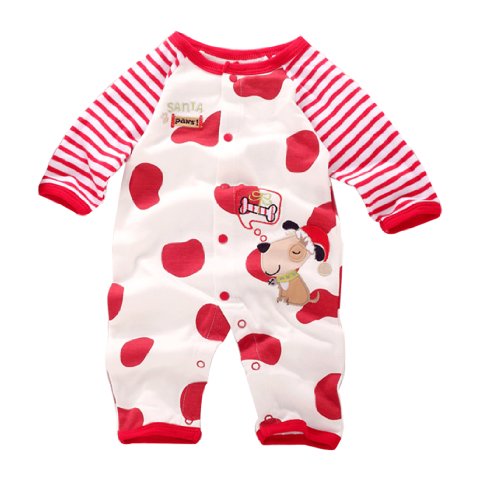 Baby Toddler Cotton Winter Jumpsuit Front Button 33(As Picture,6-8 Months)