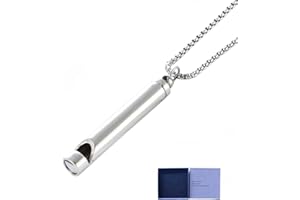 ZILYNHOM Breathing Necklace, Meditation Accessories for Mindfulness, Anxiety Stress Relief, Calm Down, Shift Attention, Relaxation, Sleep Aid, Quit Vaping, Stainless Steel Chain, Self Care Gift for Men & Women