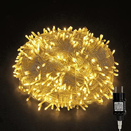 51aiTHCwQSL Holdonelight 100/200/300/400Er Led Lichterkette Strombetrieben Mit Stecker Außen Und Innen Für Hochzeit Weihnachten Warmweiß (400Led 40M Lang, Warmweiss)