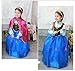 Princess Anna Lace Paisley Chiffon Cosplay Costume Play Long Dress for Girls Kids (3T)