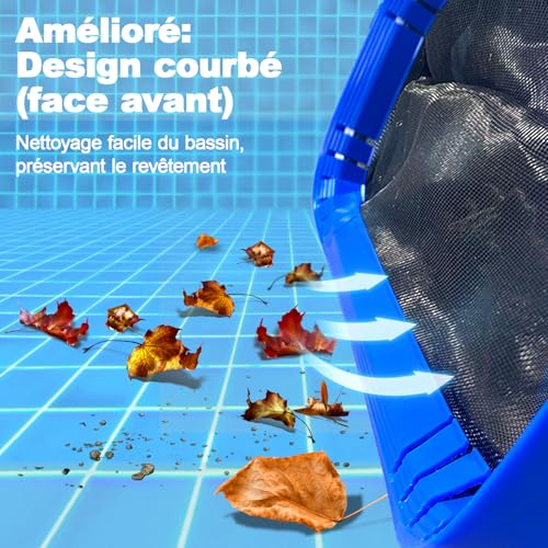 Swimming Pool Net, Professional Pool Skimmer Net with Aluminium Frame, Repairable Fine Mesh Net for Leaves/Insects, Ideal for Pool and Pond (No Stick)