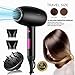 Travel Hair Dryer Ionic Small Blow Dryer with Diffuser Attachment Professional Salon Effect Mini Compact Hair Dryers - Beauty Hair Care Styling Tools Hand Held for All Hair Types 2300W