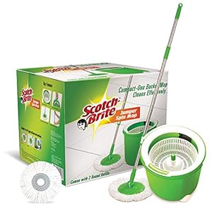 Scotch-Brite Jumper Spin Mop with Round Refill Heads