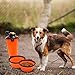 SLSON Dog Water Bottle Dog Feeder Food Container 2-in-1 for Pet Outdoor Dog Water Bowl with 2 Collapsible Dog Bowls for Travelling Hiking Walking, Orange