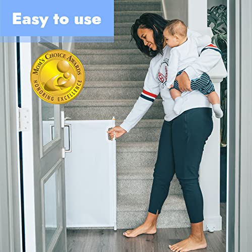 Papablic Retractable Baby Gate, Auto Lock Safety Gate for Baby and Pet