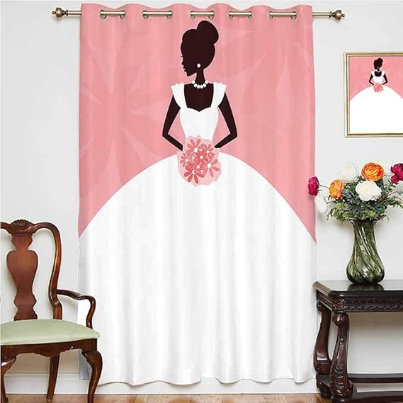 Cortinas opacas para puerta de patio, con flores, telón de fondo