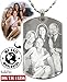 Personalized Photo Text Engraving Dog tags Custom Necklace Pendant Christmas Gift