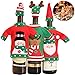 Wine Bottle Cover,Justdolife Christmas Bottle Covers Hat Cover Scarf Cover for Xmas Party Kitchen Table Decor Hotel Bar