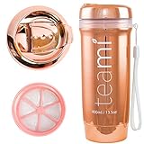 ROSE GOLD TEAMI TEA TUMBLER with Infuser | 100% BPA FREE Bottle | Our Best Infusion Bottles for Infused Fruit Water, Smoothies, and Detox Teas | Double Walled Mug, Hot & Cold (Original)