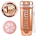 ROSE GOLD TEAMI TEA TUMBLER with Infuser | 100% BPA FREE Bottle | Our Best Infusion Bottles for Infused Fruit Water, Smoothies, and Detox Teas | Double Walled Mug, Hot & Cold (Original)