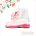 Chemistry® Women's Lace Up Ankle Flat Transparent Clear Jelly Martin Rain Boots