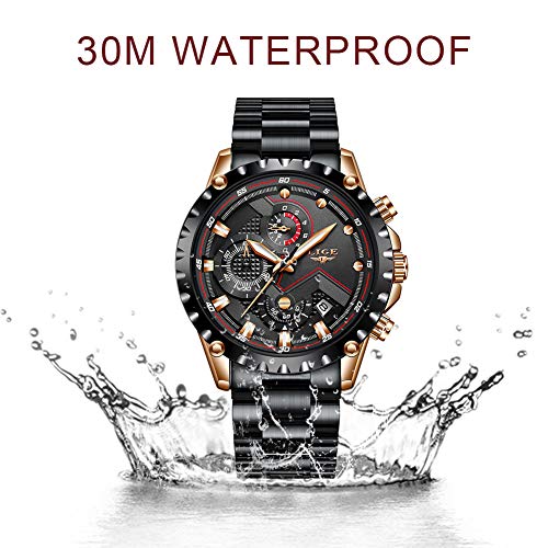 LIGE-Relojes-Hombres-Acero-Inoxidable-Impermeable-30M-Deportes-Reloj-Cuarzo-Analogico-Moda-Fecha-Negocios-Clasico-Negro-Hombres-Relojes