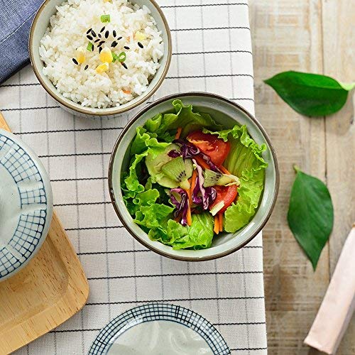 image for SANFEN Japanese Ceramic Bowls with Lids, 4.5