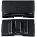 Wonderfly Horizontal Holster Compatible with LG Phoenix 3, Fortune, K4 (2017) or K4 M160, a Large Leather Carrying Case with Belt Loops and Belt Clip, Fits The Phone with a Thick Case