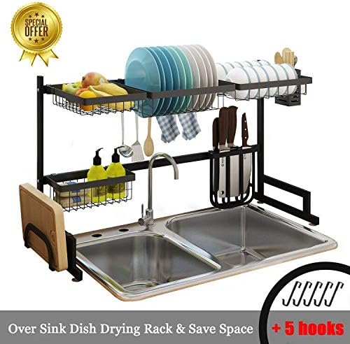 Amazon Com Dish Drying Rack Kitchen Sink Shelf Storage Rack
