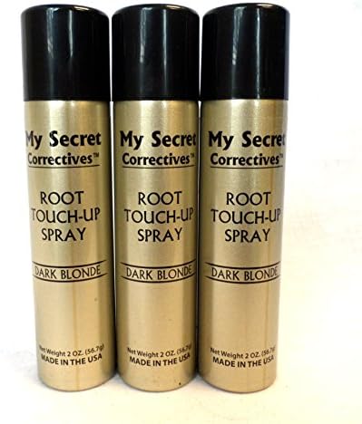 My Secret Correctives Root Touch-Up Spray 2 Ounce - 3 Cans (DARK BLONDE)