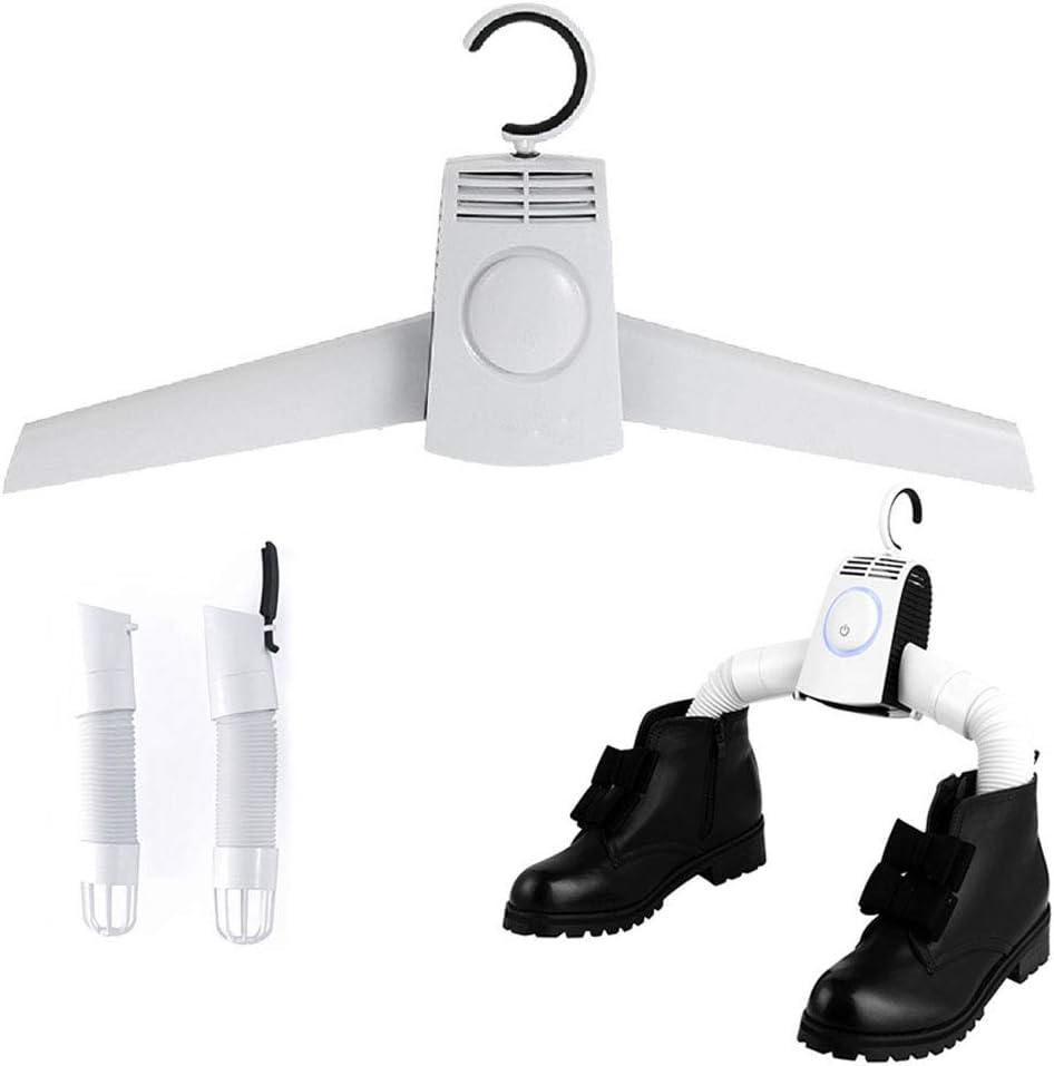 2 in 1 Hanger Dryer Portable Electric Clothes Shoes Hot and Cool Cold Air Drying Machine, Foldable Compact Electric Indoor Drying Rack Smart Shoe Dryer