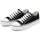 JUDIS Women’s Lace Up Canvas Shoes Low Top Fashion Sneakers Casual Tennis Walking Shoes