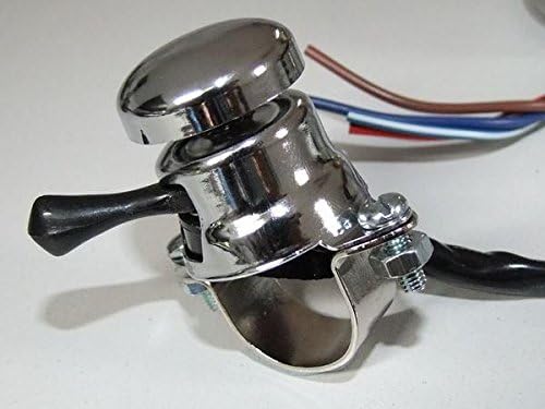 UNIVERSAL LUCAS STYLE CHROME HORN HEADLIGHT DIP SWITCH