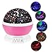 Star Night Light, Color Change Romantic 360 Degree LED Rotation Star Sky Projection Night Light Toy Table Lamp For Children Adult Bedroom (pink)