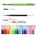 KACO Pure Retractable Gel ink Pens, Extra Fine Point (0.5 mm) 20-Pack, Assorted Colors