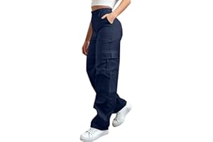 Cargo Pants Women High Waist Baggy Sweatpants Joggers Wide Leg Parachute Pants with Multi Pockets Y2K Work Hiking Trousers