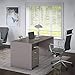 Bush Furniture Commerce 60W Office Desk with Mobile File Cabinet in Cocoa and Pewter