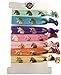 Unicorn Gifts, Hair Ties and Charm Bracelet - No Crease Elastic 7pc Hair Ties and Handmade Rainbow Wristband Matching Set and Bag - Jewelry For Women, and Teen Girls - Party Supplies, Favors, and Toys