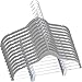 Utopia Home 12 Pack Velvet Skirt Hangers with Clips - Non Slip Velvet Clothes Hangers with Notches for Pants and Coat - Slim and Heavy Duty with 360 Degrees Swivel Hook - Grey