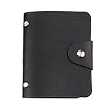 Men and Women Slim PU Leather Portable Credit Card Holder with 24 Card Slots