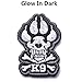K9 Crossbones Killer Attack Police Dog Patch Embroidered Army Swat Military Tactical Morale Badge Emblem Embroidered Fastener Hook & Loop Patch for Pet Harnesses Vest (2PCS)