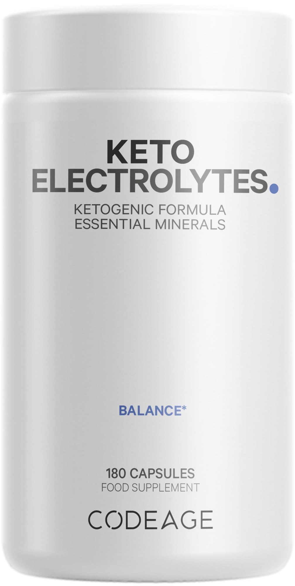 Keto Electrolytes Supplement – Vegan Electrolyte Tablets w Magnesium, Potassium, Calcium & Salt - Electrolyte Powder Salt Pills & Drink Hydration Supplements – Non-GMO, Keto Diet -180 Capsules