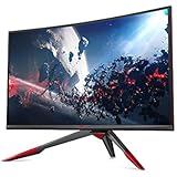144Hz VIOTEK GN32LD QHD 32 inch Curved Gaming Monitor – 16:9 Widescreen; Adjustable Stand, 1440p Resolution &amp; FreeSync