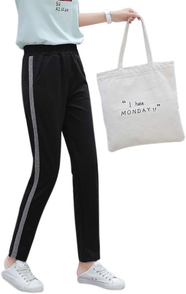 side stripe black trousers