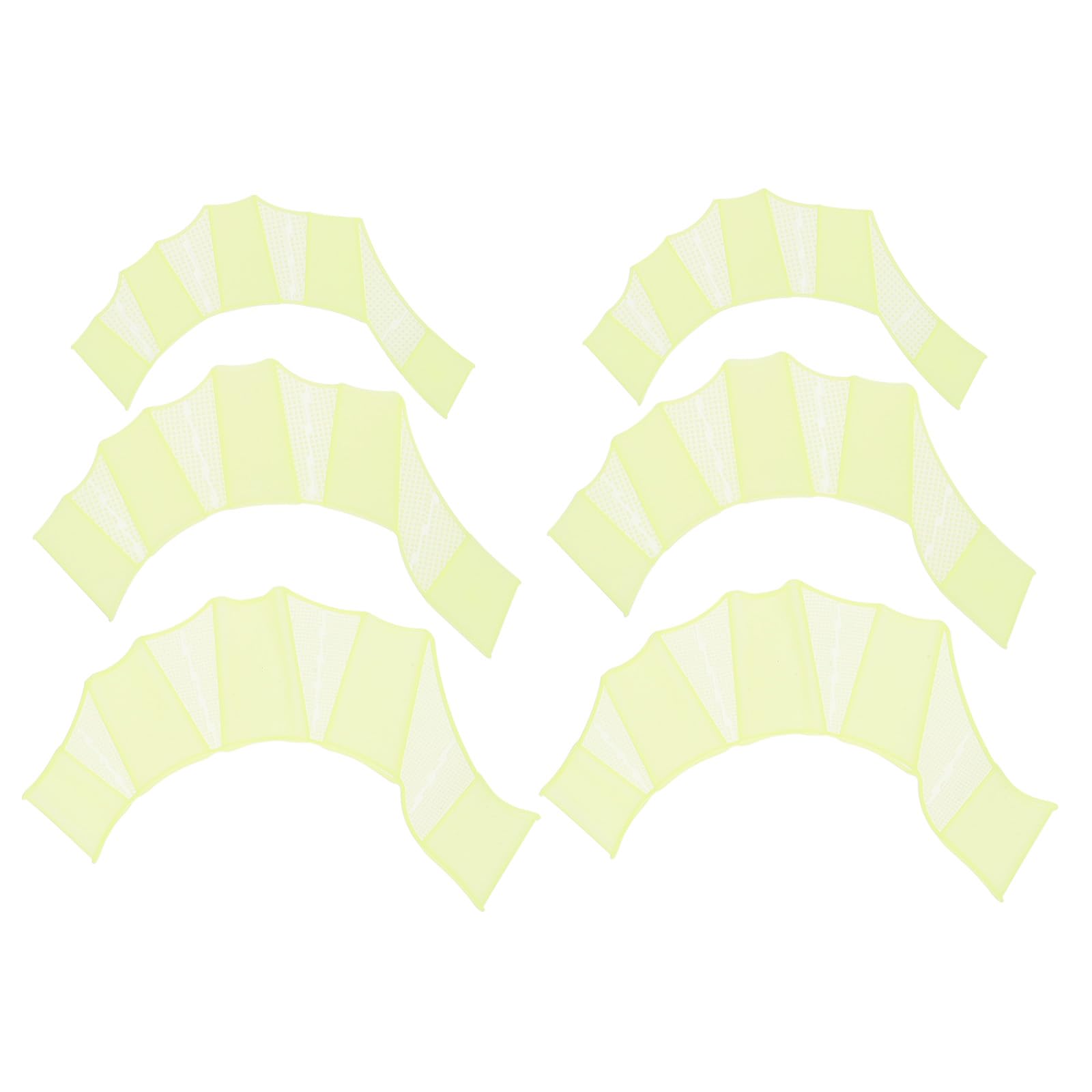 PATIKIL Silicone Swimming Gloves, 2 Pair Webbed Swim Gloves Finger Frog Type Water Resistance Gear Paddle Fins for Aquatic Training, Green, M