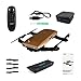 Noiposi RC Drone Quadcopter JJR/C H47 Elfie Foldable Selfie Pocket Drone Gravity Sensor Mode One hand Remote Control Mini Quadcopter with 2.0MP 720 HD Camera (Brown)