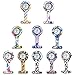 Women's Nurses Watch 10Pcs Pin-on Brooch Infection Control Hygienic Unisex Nurses Lapel Watch Silicone Designs