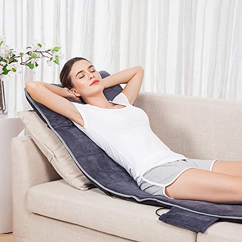 SNAILAX Memory Foam Massage Mat with Heat, 6 Therapy Heating pad,10 Vibration Motors Massage Mattress Pad, Full Body… - Image 3