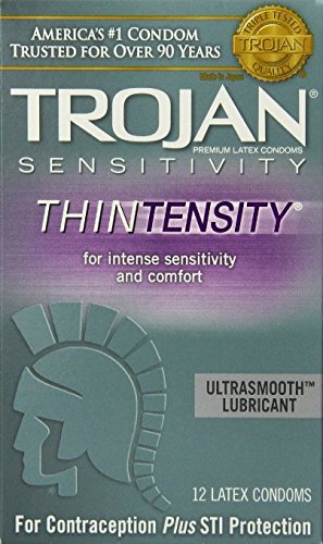 Trojan Sensitivity Thintensity,12-count Pack of 5