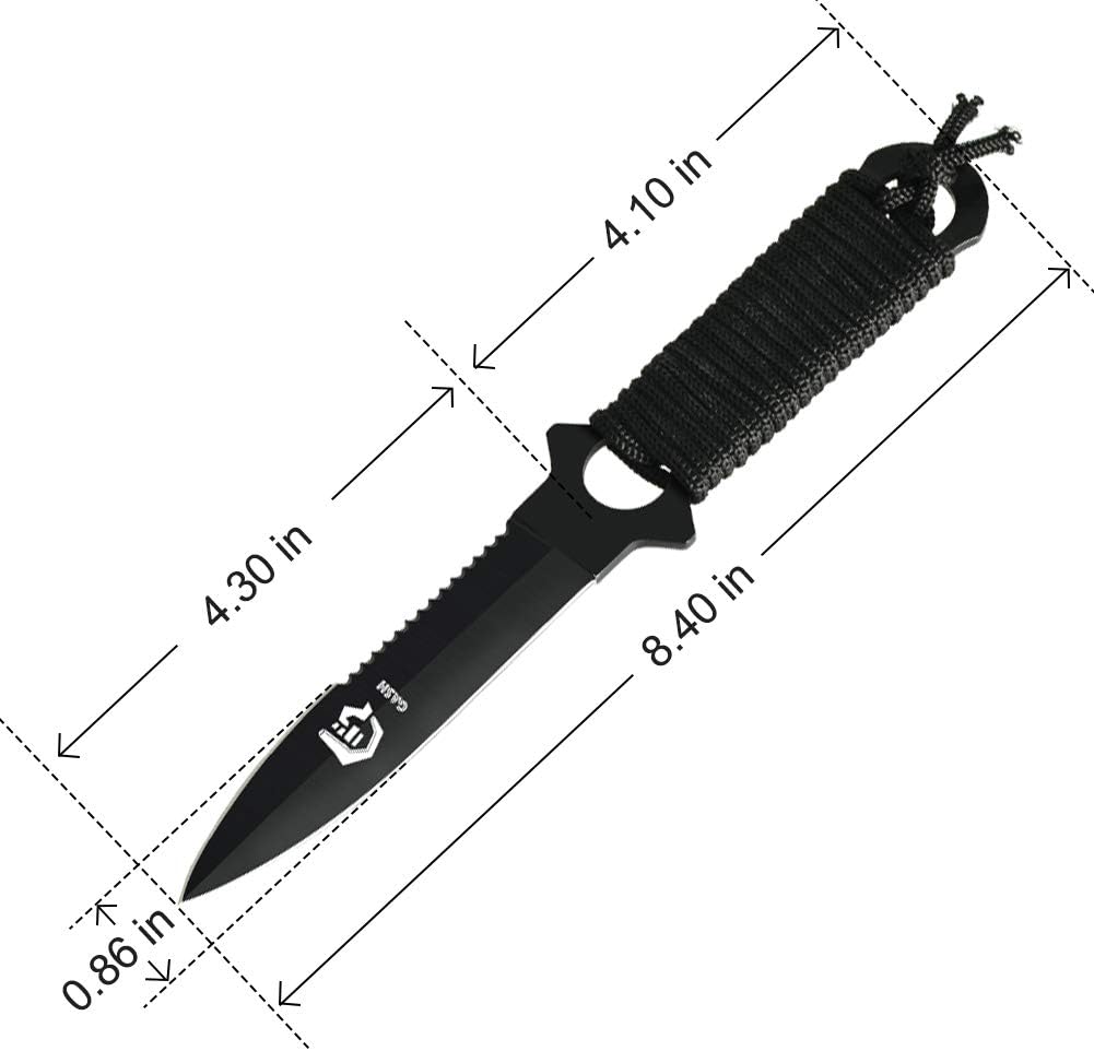 Straight Outdoor Survival Knives with Leg Straps & Sheath, Razor Sharp - Lightweight Diving Equipment for Spearfishing, Snorkeling, Hunting, Rescue & Water Sports : Sports & Outdoors
