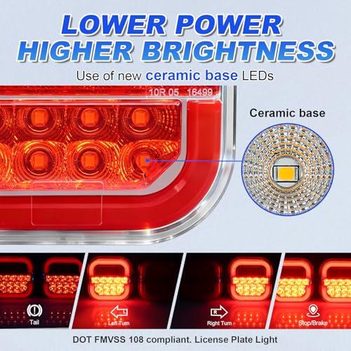 Agrieyes Halo Wireless Trailer Lights, 2 Mounting Options Magnetic Trailer Light for Towing, Portable LED Tow Lights Kit for Trucks, Boat, RV Amber