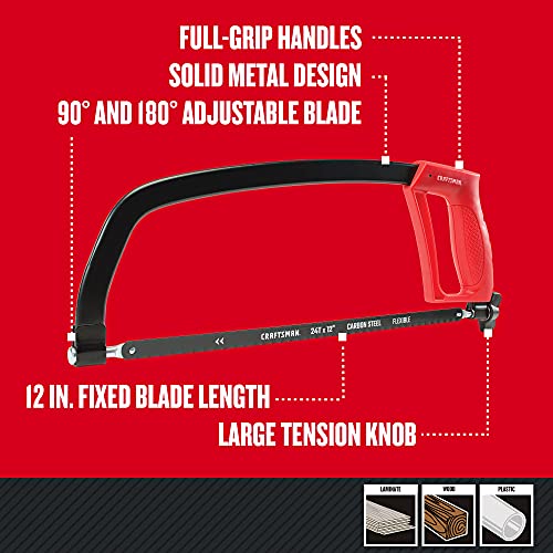 CRAFTSMAN Hand Saw, 12-Inch Hacksaw (CMHT20138) photo 10