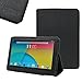 TabSuit Y88X Plus PU Leather Case Stand Cover Compatible for 7'' Y88X Plus/ Y88X/ Y88, Chromo, ProntoTec, iRulu, Zeepad, Alldaymall w/Dual Camera (Black)
