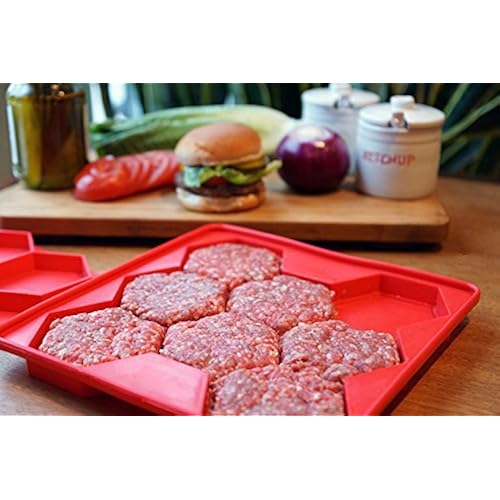Shape+Store Burger Master 8-in-1 Innovative Burger Press, 8-Patty, Red Home & Kitchen, Kitchen & Dining, Kitchen Utensils & Gadgets, Meat & Poultry Tools