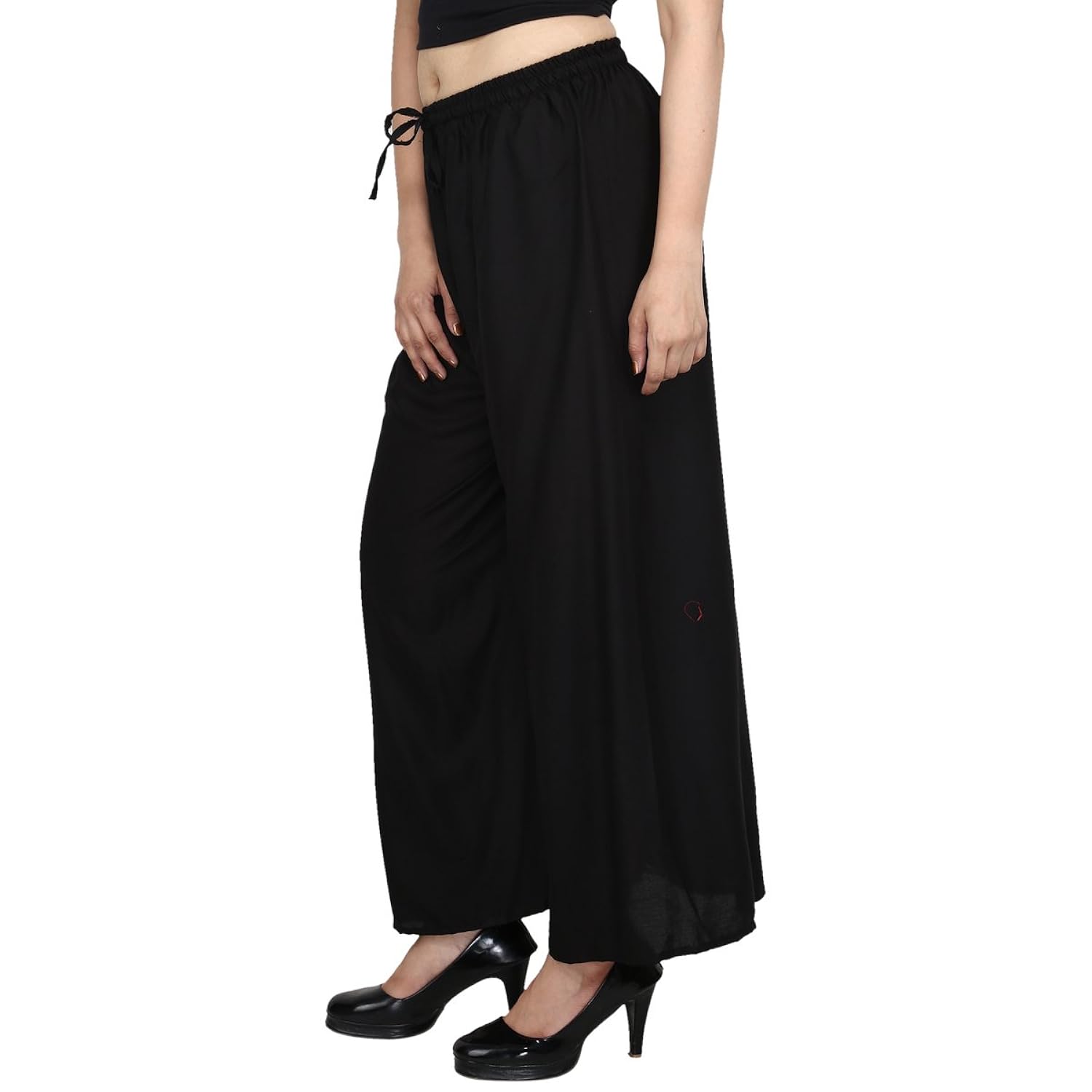 jaipur classic plain rayon plazzo pants free size colour