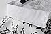 SSLR Men's Floral Button Down Short Sleeve Hawaiian Tropical Shirt (X-Large, White Black)