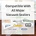 FoodVacBags 8X50 Black & Clear Vacuum Sealer Bag Roll, Heavy-Duty, Commercial Grade, Odor Resistant, Sous Vide, Light Protection, Smell Proof