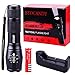 BTOCANDY Handheld Flashlight, 1000 Lumens T6 Led Bulb Waterproof Zoomable Adjustable Flashlight Rechargeable 18650 Lithium Battery With Charger