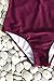CUPSHE Women's Crochet Halter Padding One Piece Swimsuit Medium Burgundy